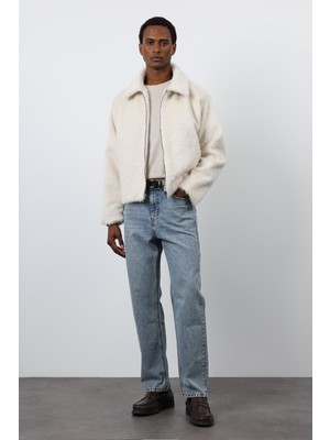 Antioch Ekru Yumuşak Dokulu Erkek Mont