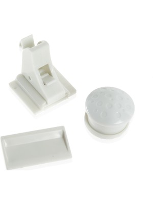 Babyjem Mıknatıslı Çekmece Kilidi 4in1 Beyaz Renkli 3 Adet Kilit Takımı ile Güvenlik Amaçlı Kullanım