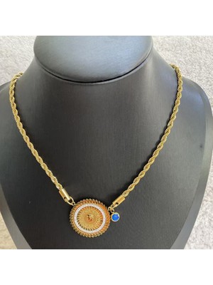 Stainless Steel Çeyrekli Burgu Zincir Kolye