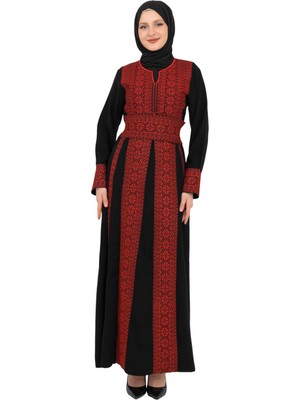 Zaytoon Nakışlı Elbise Filistin Geleneksel El Nakışlı Otantik Kadın Elbise