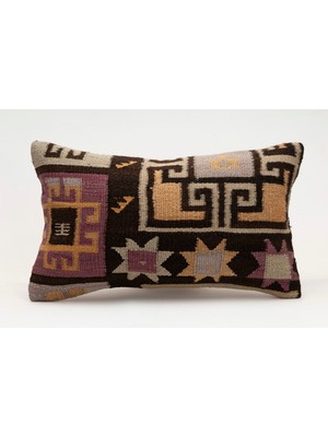 Kilim Wholesale El Yapımı Kilimden Yapılmış Vintage Kırlent Kılıfı, Yün, 30X50 cm