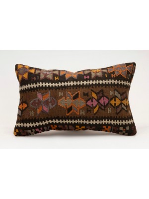 Kilim Wholesale El Yapımı Kilimden Yapılmış Vintage Kırlent Kılıfı, Yün, 30X50 cm