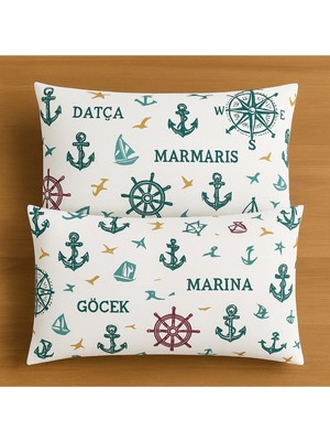 Stella Flavo Desenli Pamuklu Yastık Kılıfı 2 Adet 50 x 70CM