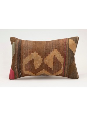 Kilim Wholesale El Yapımı Kilimden Yapılmış Vintage Kırlent Kılıfı, Yün, 30X50 cm