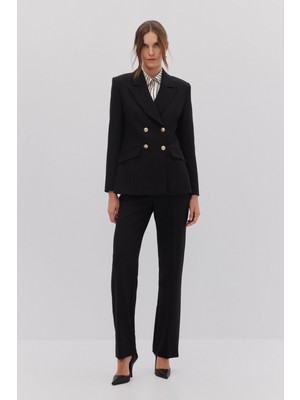 Kruvaze Blazer Pantolon Takım