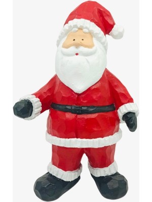Kırmızı Polyester Noel Baba Büst 26 Cm, Sıcak ve Şık Ev Dekoru Için Ideal