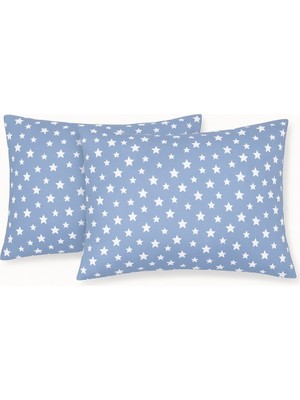 Stella Flavo Desenli Pamuklu Yıldız Desen Yastık Kılıfı 2 Adet 50 x 70CM