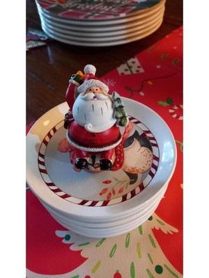 Kırmızı Noel Baba Minik Figürleri, Polyester, 9x4 Cm, 2'li Paket