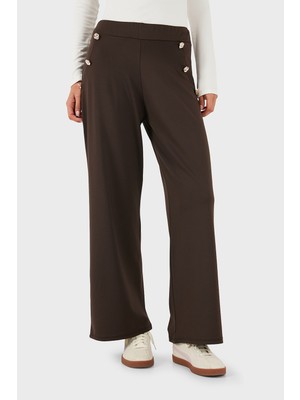 Via Dante Straight Fit Taş Detaylı Düz Paça Pantolon Bayan Pantolon 268755080