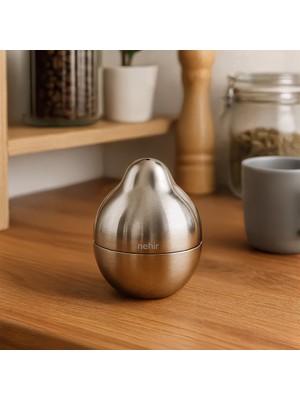 Nehir Elvis 2'li Paslanmaz Çelik Tuzluk ve Biberlik Seti