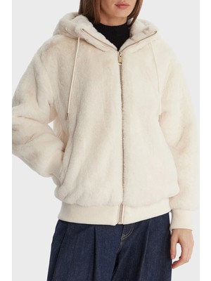 Guess Lucrezia Regular Fit Kapüşonlu Yaka Sırtta Logo Detaylı Mont W5BL66W3890 Bayan Mont W5BL66 W3890 G012