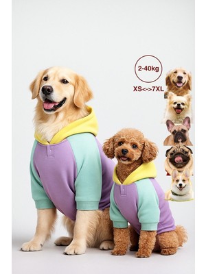 Salya Store Küçük ve büyük ırk köpek hoodie, Positive köpek kıyafeti 2-45kg