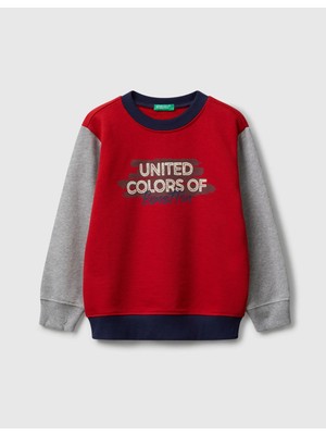 United Colors Of Benetton Erkek Çocuk Sweatshirt 10JY 1/6 Yaş