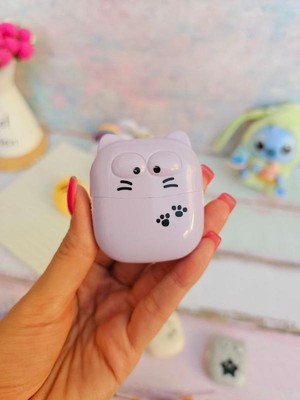 Limmy Sevimli Kedi Silgi Rulo Silgi, Toz Hazneli Silgi - Mor