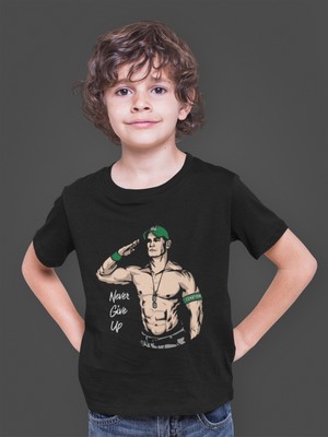 Bumeta Cena Never Give Up Selam Amerikan Güreşi Çocuk Tişört T-Shirt