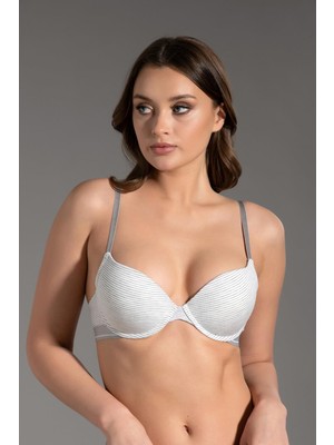 Cotonhause Kadın Push-Up Gri Sütyen - Şık Tasarım C6T1N1533