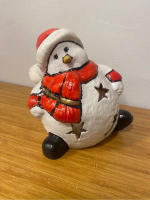 Yılbaşı Cici Civ Civ Tealight Mumluk Mini Boy 15 cm Beyaz