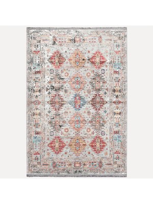 Kilim Home Mars 2164 Renkli Desenli Yıkanabilir Kaymaz Tabanlı Salon Halısı, Koridor ve Mutfak Halısı Kilim