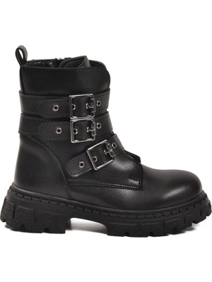 Cool Siyah Içi Polarlı Kaymaz Kız Çocuk Bot Caneda F