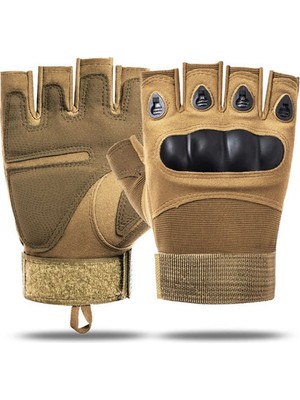 Landview 511 Model Taktik Combat Motosiklet Operasyon Outdoor Sport Korumalı Yarım Parmaksız Eldiven