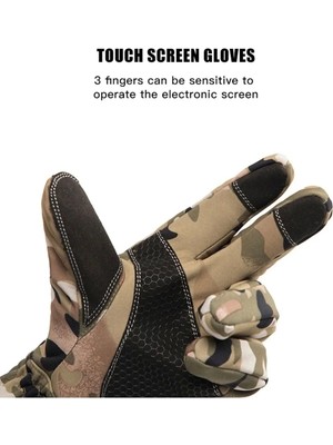 Landview Su Geçirmez Softshell Multicam Motosiklet Taktik Askeri Spor Kışlık Kar Balıkçı Eldiveni