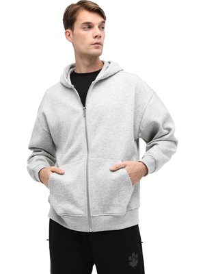 Lumberjack MB Ros 18HS112 5pr A Grı Mel Erkek Eşofman Üstü