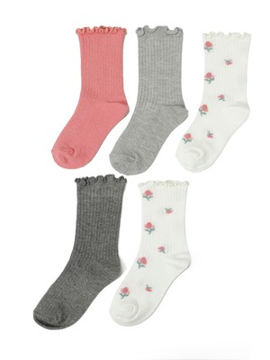 Polaris Nude 5 Lı Skt-G 5pr Pembe Multı Kız Çocuk Soket Çorap