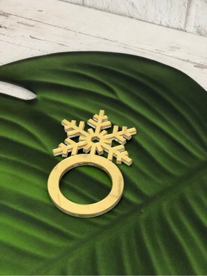 Yılbaşı Temalı Kar Tanesi Peçete Yüzüğü, 6'lı Set, Şık ve Şaşırtıcı Tasarım