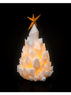 Renkli 3D LED Yılbaşı Ağacı Mum Gece Lambası, Şık ve Modern Dekorasyon Parçası