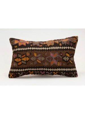 Kilim Wholesale El Yapımı Kilimden Yapılmış Vintage Kırlent Kılıfı, Yün, 30X50 cm