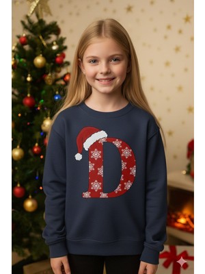 Çağla Kurt D Harfli Yilbasi Temali Sweatshirt Unisex