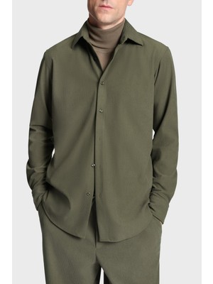 Boss Regular Fit Klasik Yaka Uzun Kollu Kadife Gömlek Erkek Gömlek 50550679 245
