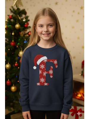 Çağla Kurt F Harfli Yilbasi Temali Unisex Sweatshirt
