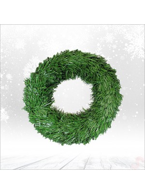 Yılbaşı Kapı Süsü, Renkli Garland, 30 Cm, Şık ve Neşeli Dekorasyon Parçası