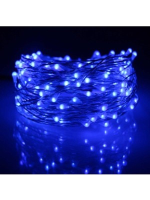 Peri Mavi 50 LED Pilli Ağaç Dekoratif Işık, Noel ve Parti Süsleme Için 5mt