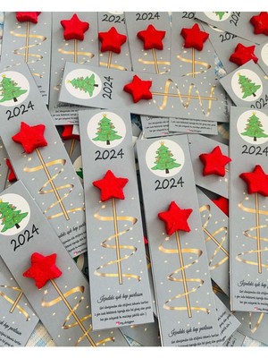 Kırmızı Tohumlu Kart 50 Adet, Yılbaşı, Nikah, Düğün, Nişan, Kına ve Söz Hatırası