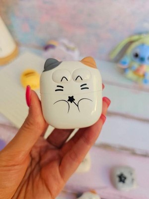 Limmy Sevimli Kedi Silgi Rulo Silgi, Toz Hazneli Silgi - Beyaz