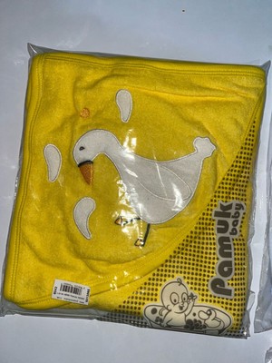 The Secret Desire Kapüşonlu Ördek Nakışlı Bebek Havlusu 80X80 – Yumuşak Pamuksu Banyo Havlusu – Unisex