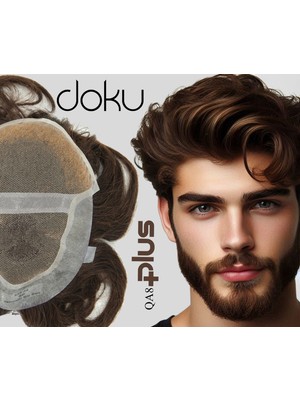 Protez Saç Qa8 - 8X10 Plus - Renk 1b( Koyu Kestane ) Ince Telli Her Yöne Taranabilen %100 Insan Saçı