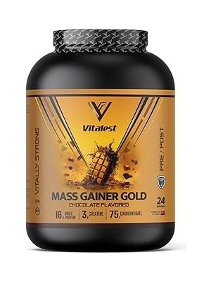 SanalAMCA Store Vitalest Mass Gainer 2400 gr Çikolata Aromalı | Yüksek Kalorili Kilo ve Hacim Artırıcı Toz Takviye