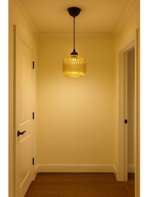 Uçar Kent Modern Tasarım Antre Hol Mutfak Çocuk Odası Salon Camlı Tekli Avize