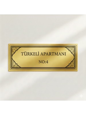 Yüksel 34 Apartman Isimliği , Daire Kapısı Isimliği , Makam Odası Isimliği , Aliminyum Metal