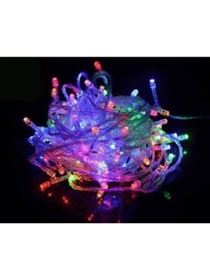 10 mt Çok Renkli Rgb LED Fişli Dekoratif Aydınlatma, Noel ve Yılbaşı Için Ideal