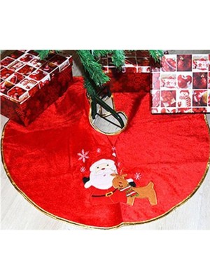 Kırmızı Yılbaşı Ağaç Altı Halısı 90 Cm, Şık ve Dekoratif Tasarım