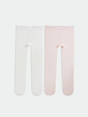 LC Waikiki Basic Kız Bebek Külotlu Çorap 2'li  (W5)