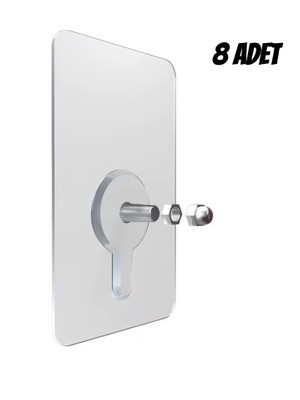 Primeaks Kendinden Yapışkanlı Vidalı Montaj Askı Aparatı – Delme Gerektirmez! (8 Adet)