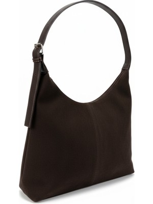 Madame Süet Görünümlü Kadın Omuz Çantası | Yumuşak Doku, Büyük Hobo Model | Ayarlanabilir Günlük Şık Çanta