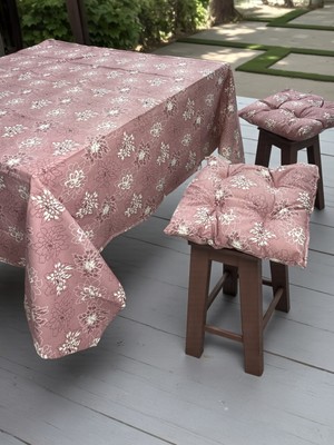 BT Pasifik Piknik, Mutfak, Şeffaf Çantalı Masa Örtülü Sandalye Minder Seti