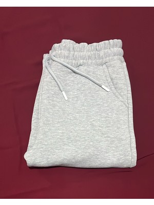 3 Iplik Şardonlu  Gri Eşofman Altı