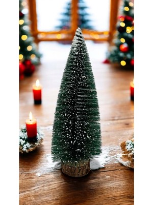 Yılbaşı Çam Ağacı, 30 Cm, Gri, Dekoratif ve Şık Tasarım